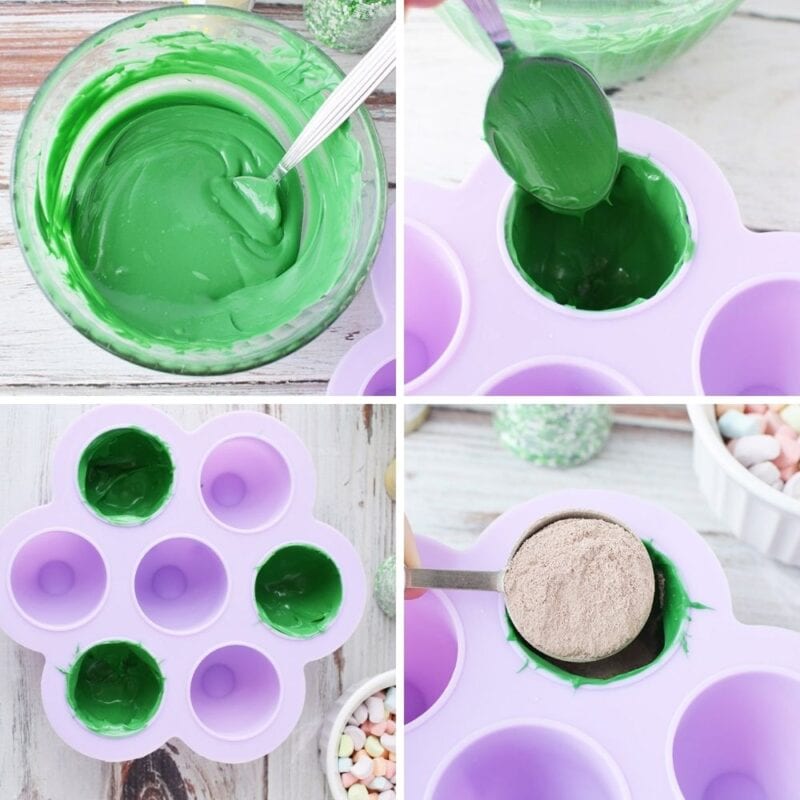 Green Hot Chocolate Bombs for St. Patrick's Day | Glittery!