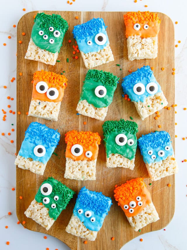 Monster Rice Krispie Treats - A Magical Mess