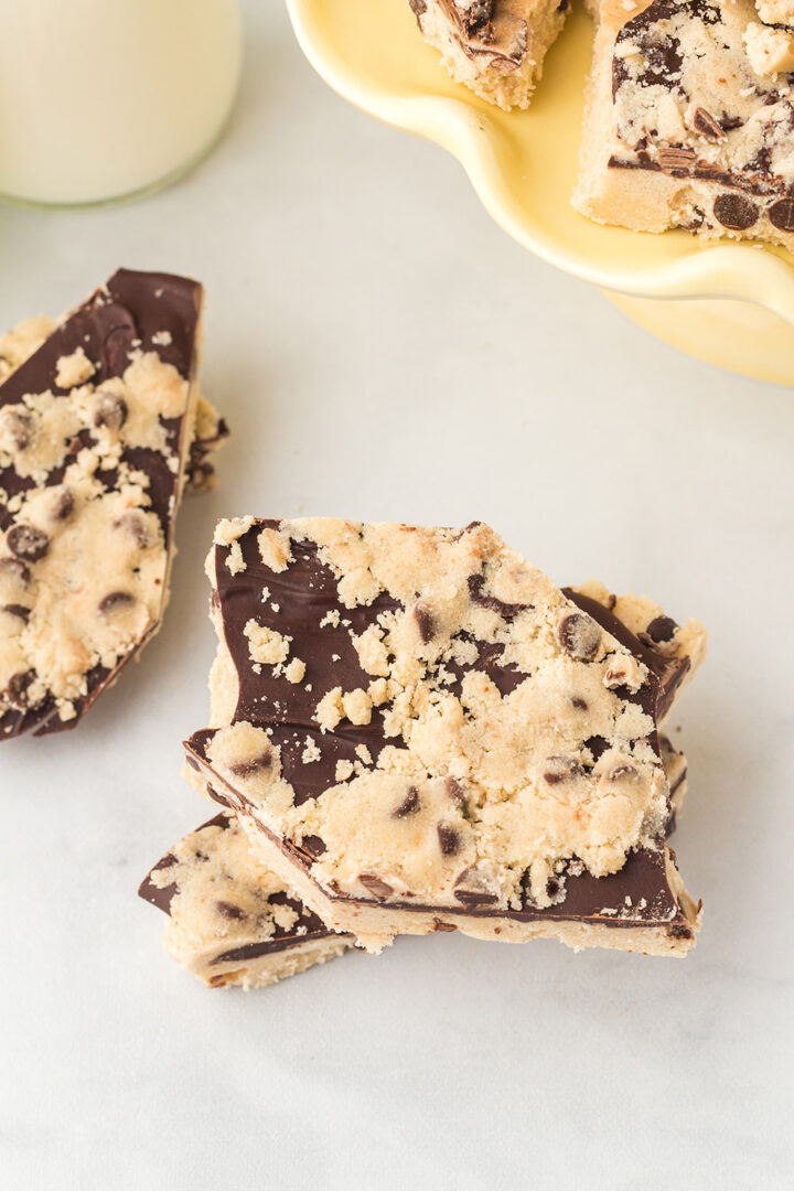 Chocolate Chip Cookie Dough Bark Candy Recipe So Good