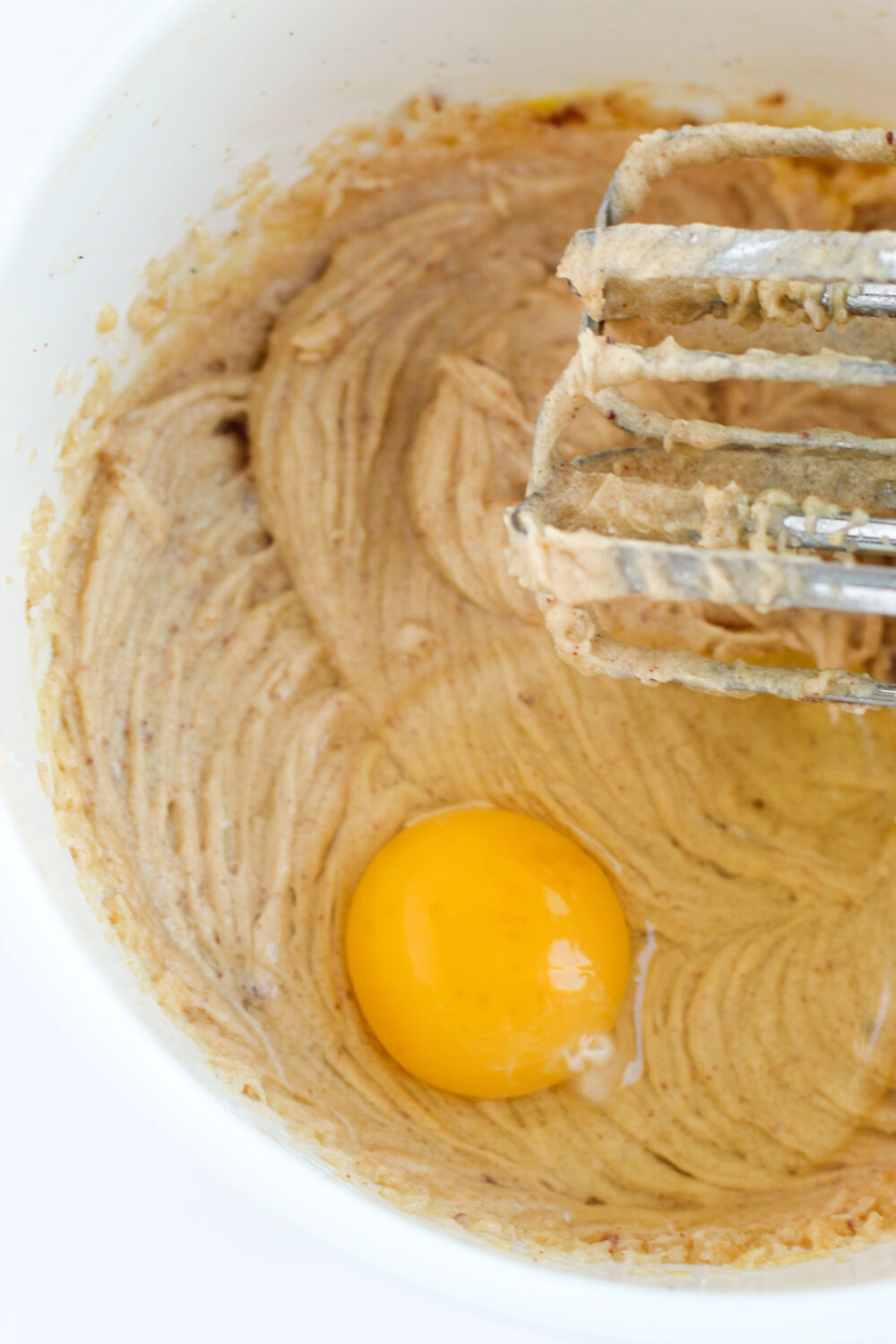 Egg in cookie dough batter. 