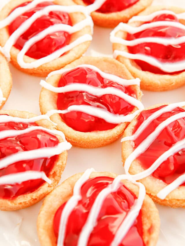 Cherry pie sugar cookies with glaze.