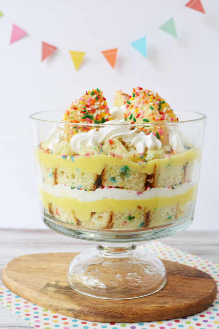 Colorful Funfetti Birthday Cake Trifle Recipe