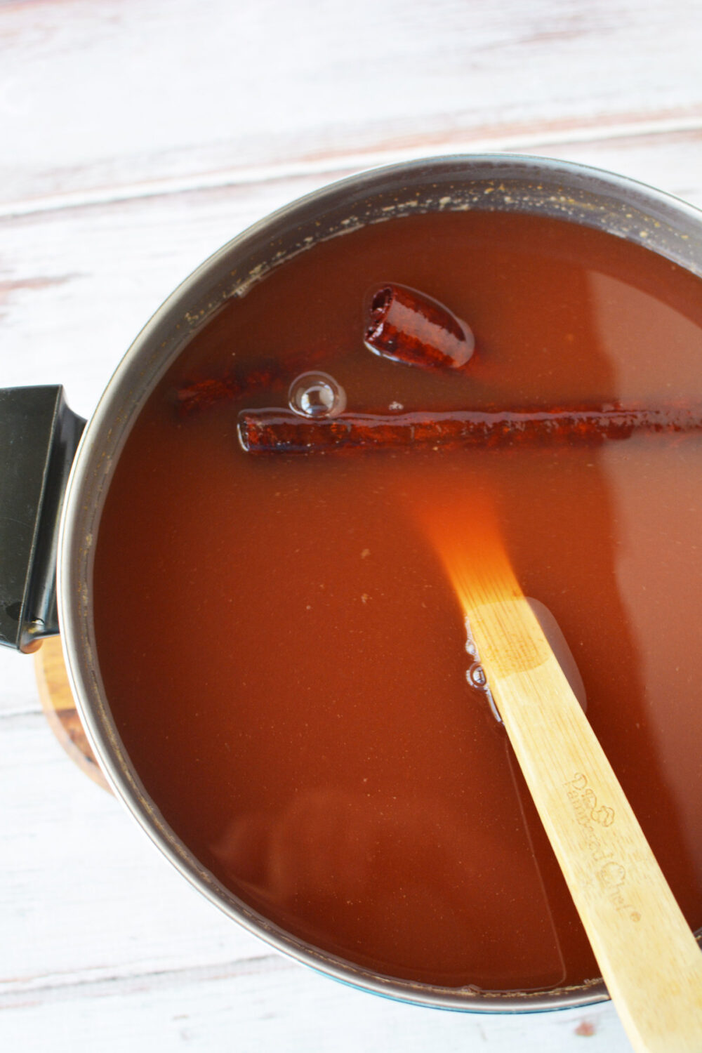 Punch with cinnamon sticks in it. 