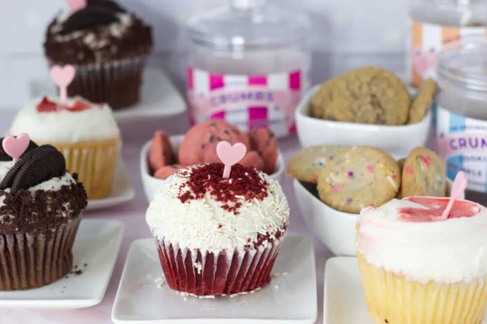 Cakes and cupcakes from Crumbs Bakeshop. 