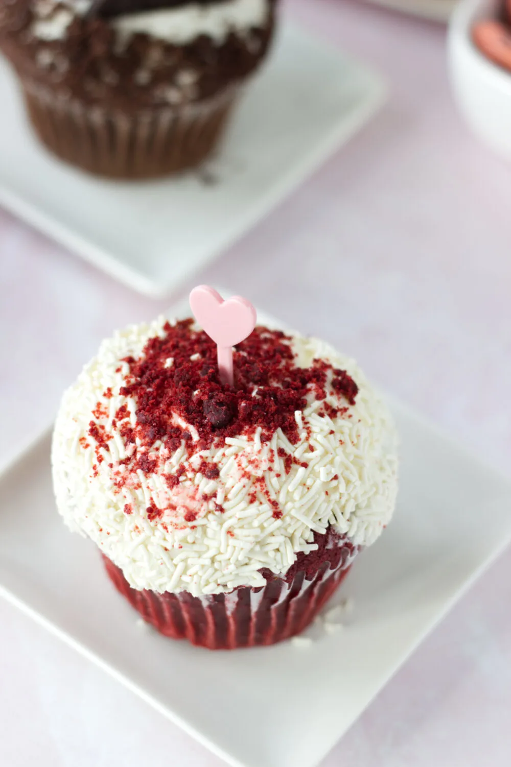 Red velvet cupcake from Crumbs Bakeshop.