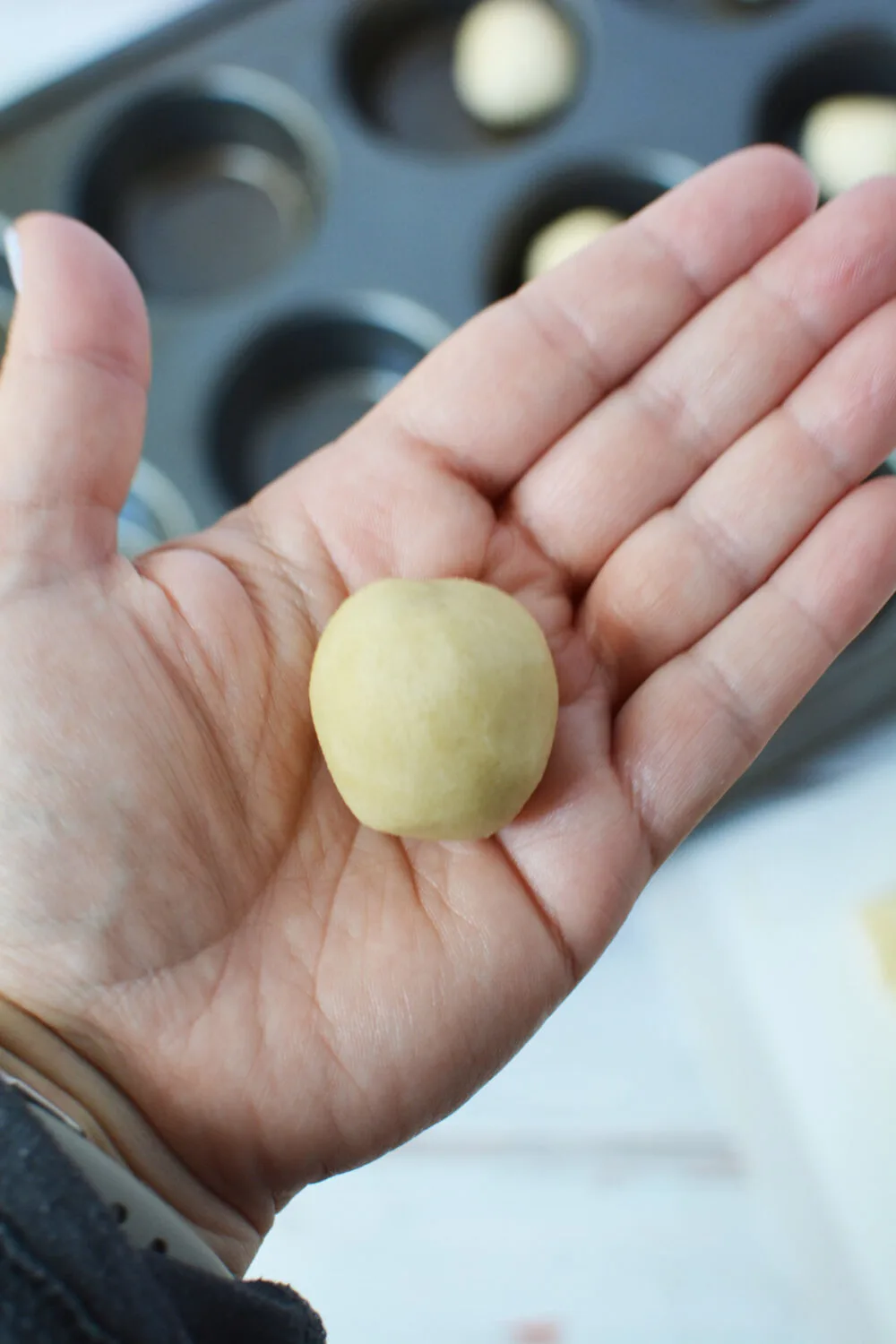 Ball of sugar cookie dough. 