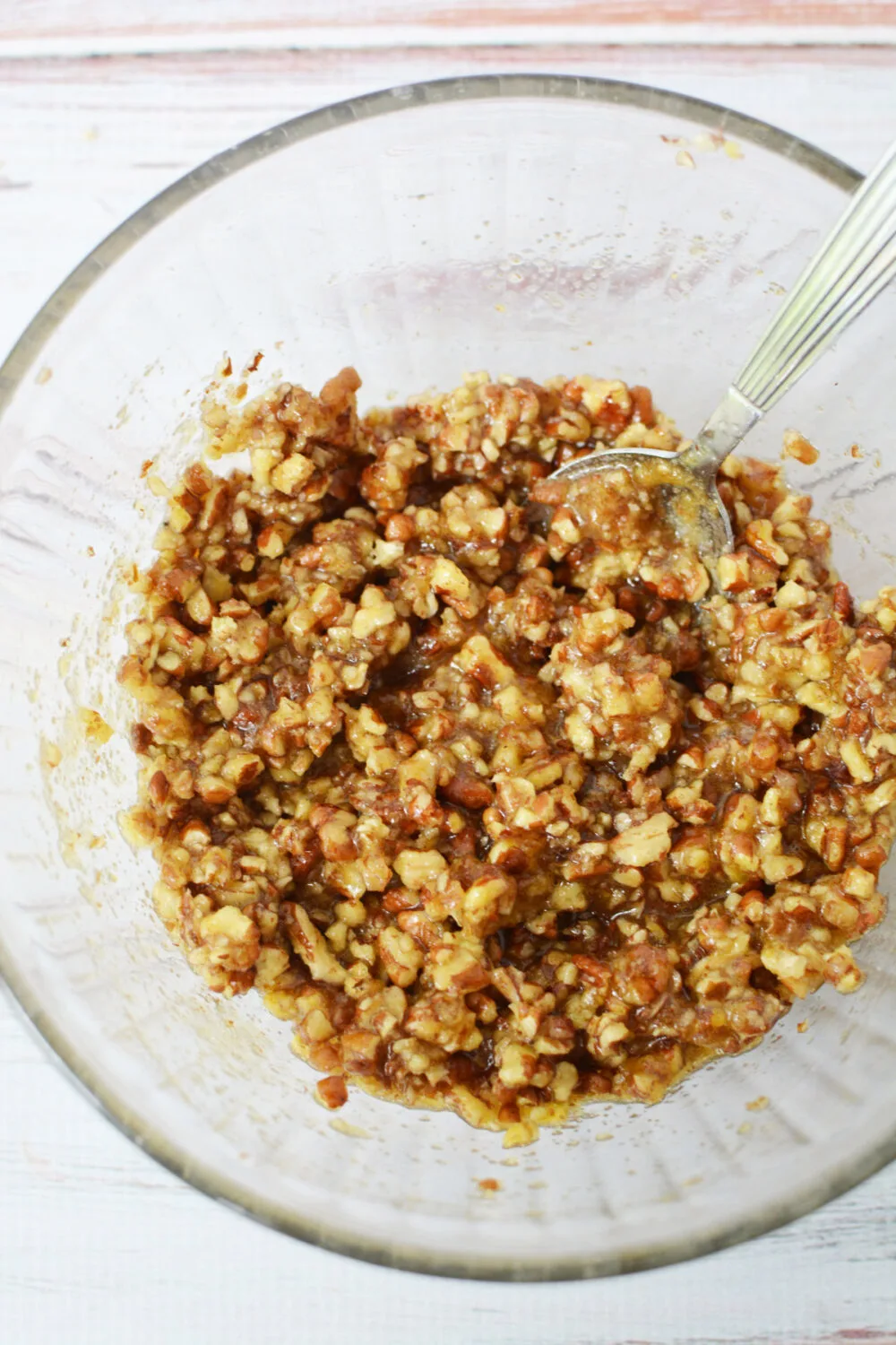 Pecan pie mixture.