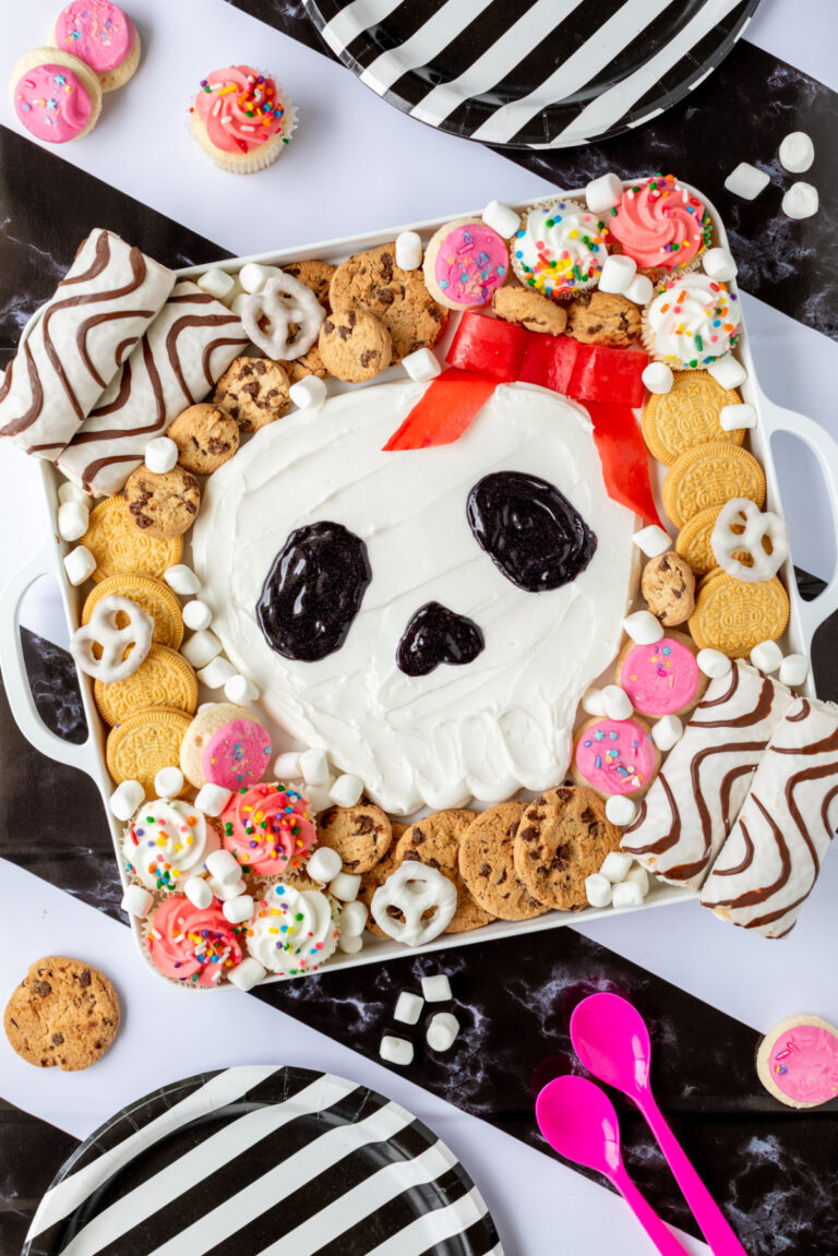 Spooky Halloween Skull Frosting Board Dessert
