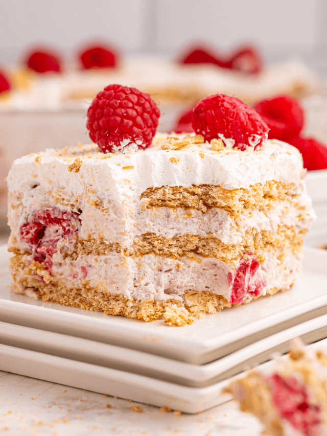 Easy No-Bake Raspberry Icebox Cake Dessert Recipe-Cover image