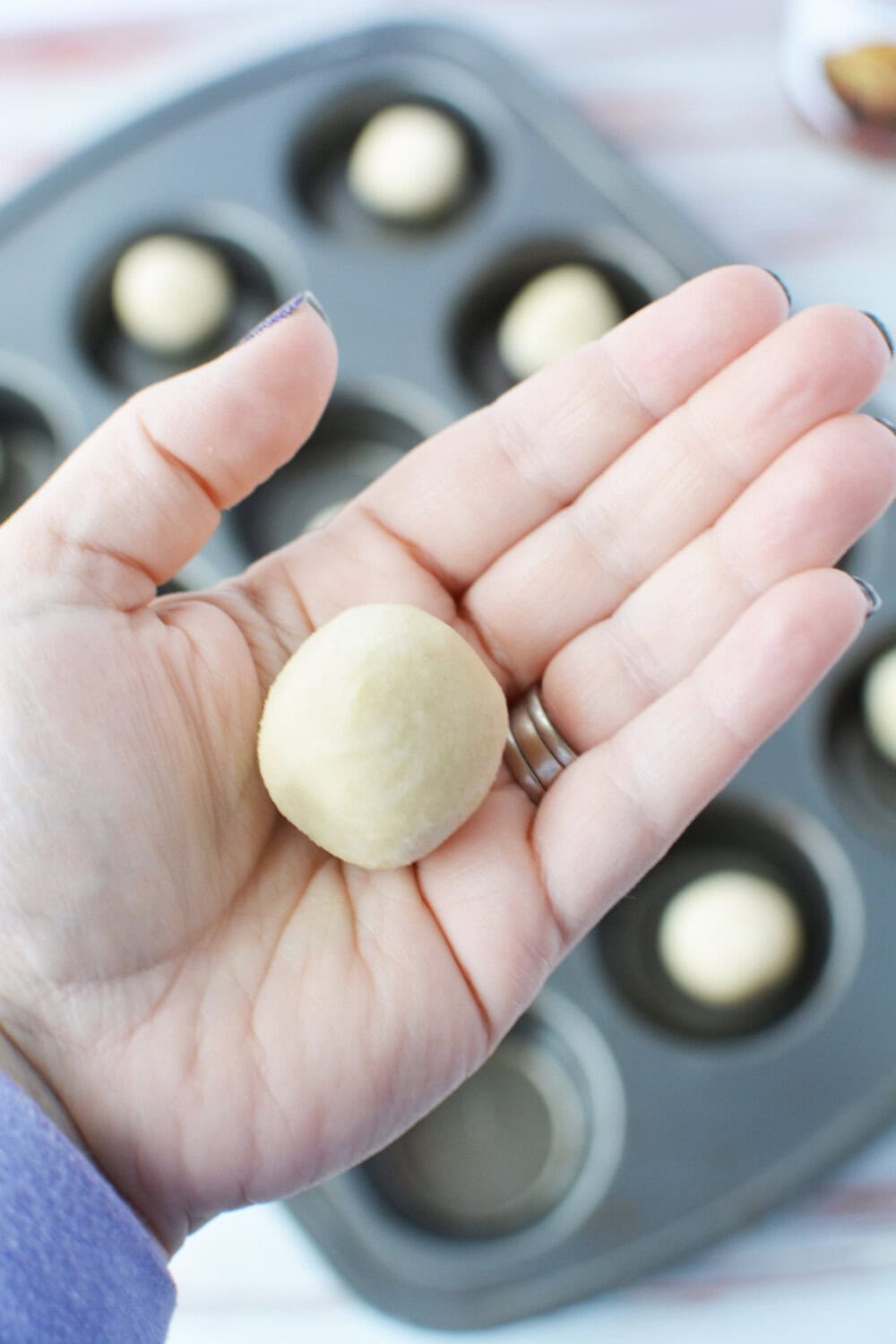 Ball of sugar cookie dough.