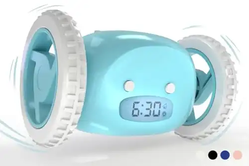 Loud Alarm Clock on Wheels