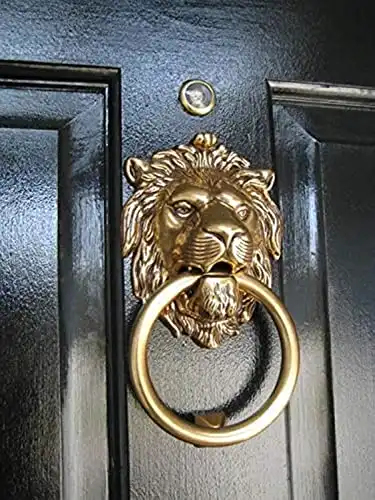 Vintage Brass Lion Door Knocker