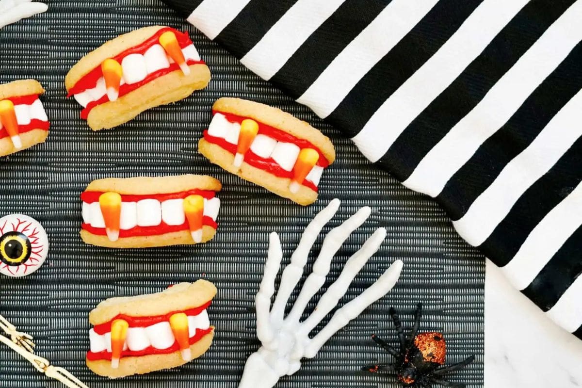 Cookies that look like vampire fangs. 