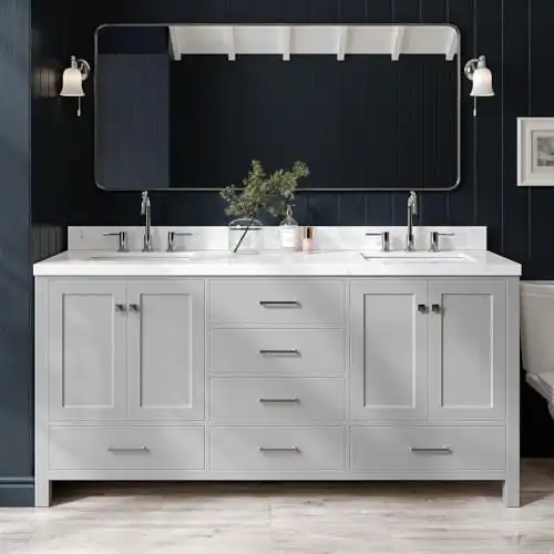 Cambridge 72" Grey Double Vanity