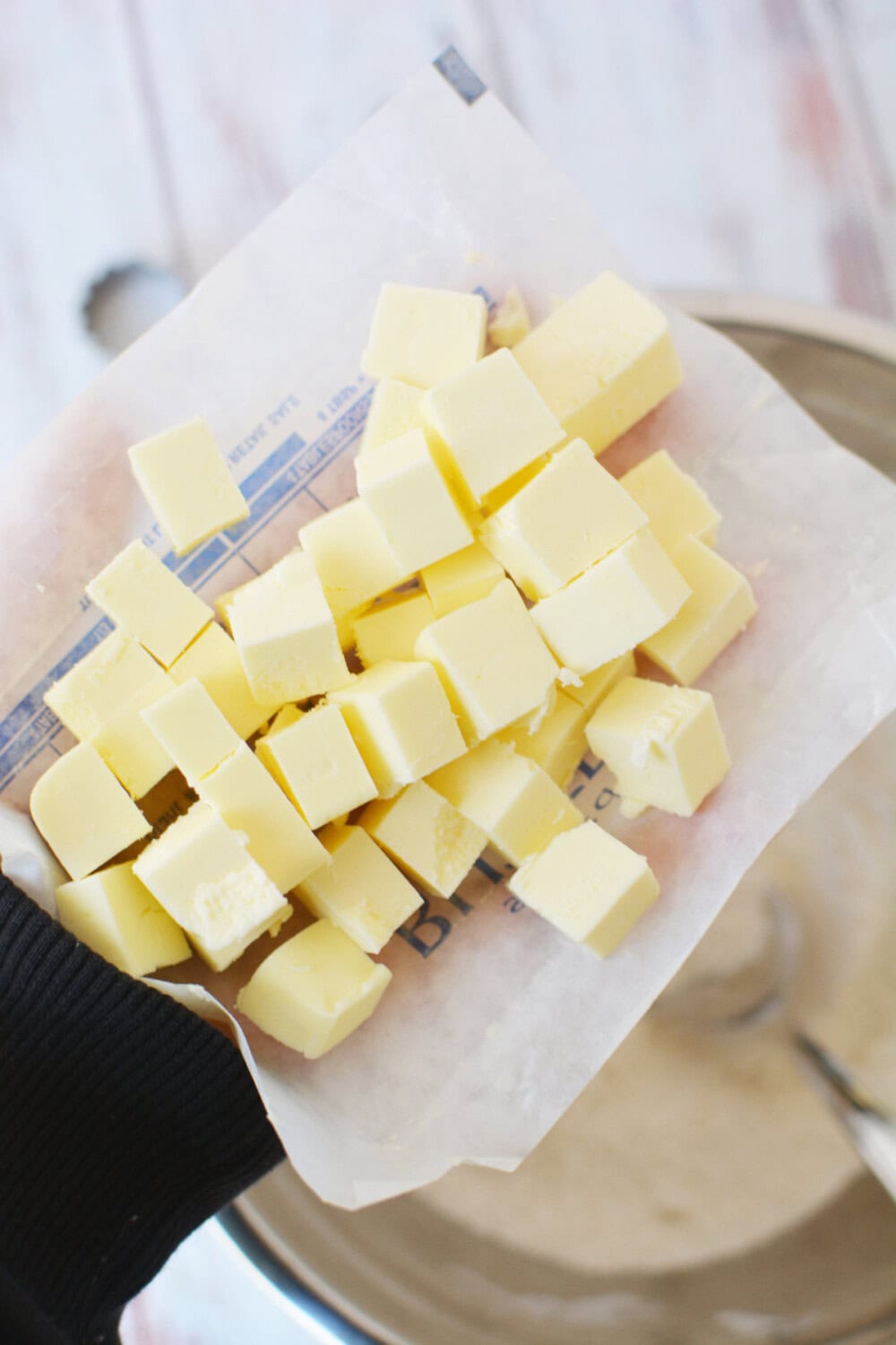 Butter cut into chunks.