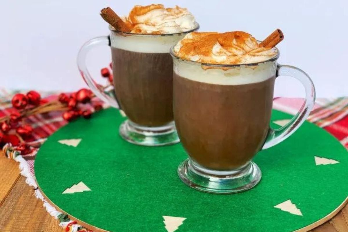 Two gingerbread lattes.