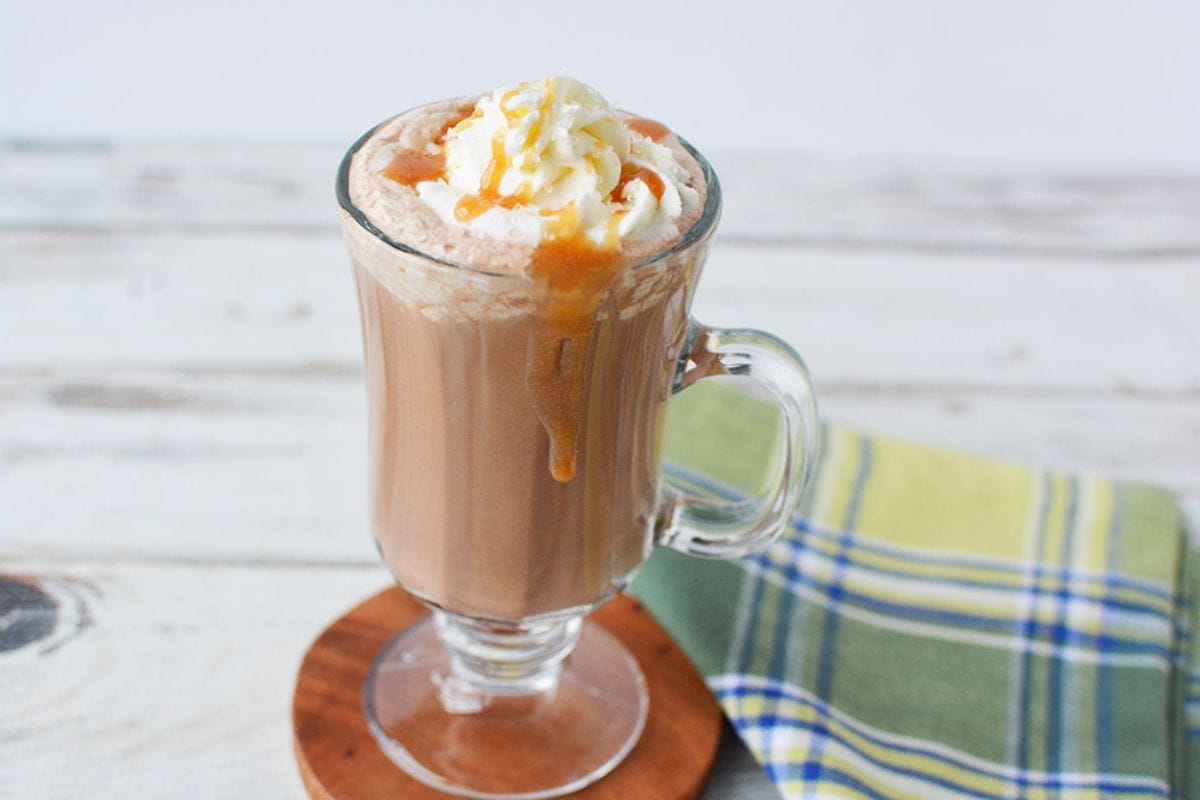 Salted caramel mocha drink.