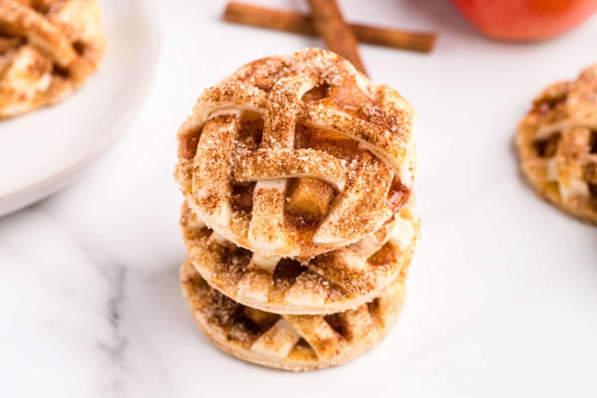 apple pie cookies stacked