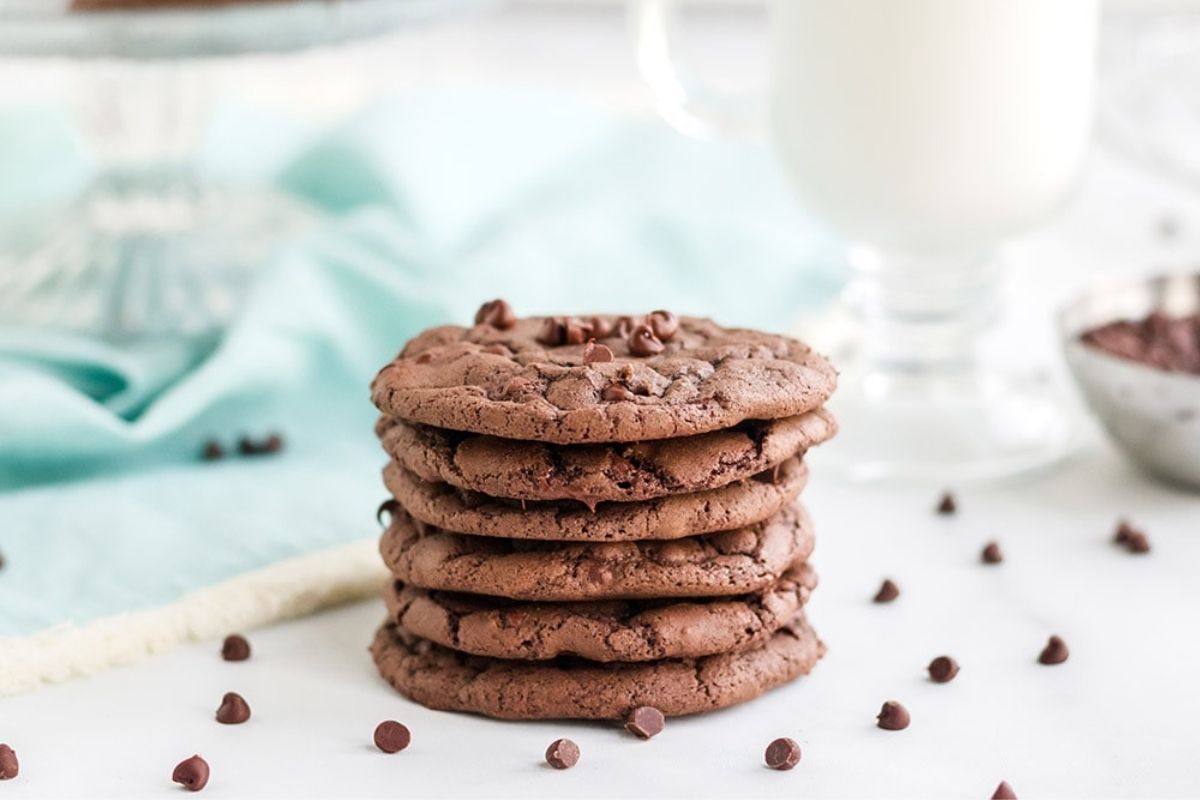 brownie cookies stacked