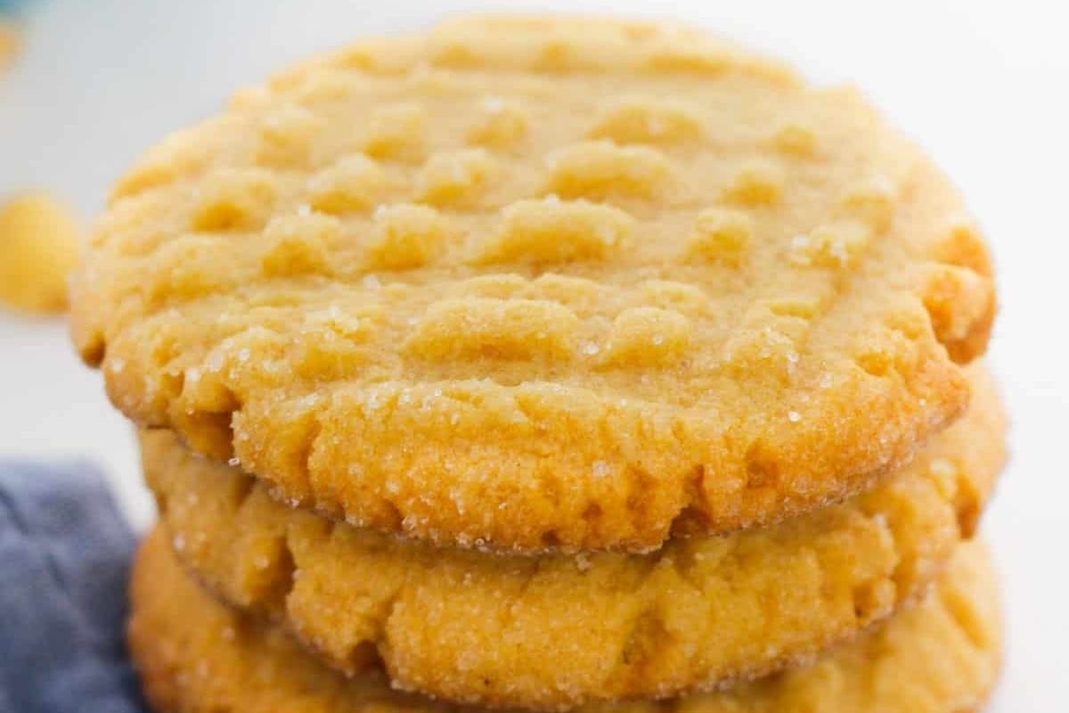 stacked peanut butter cookies