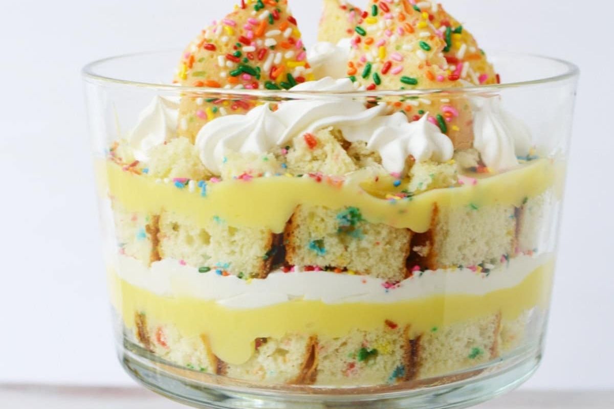 Birthday cake trifle