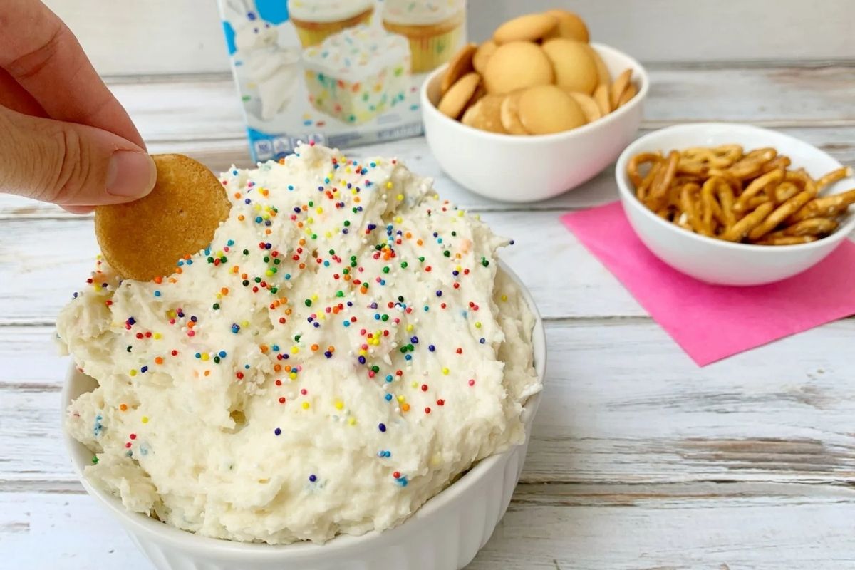 Funfetti cake mix dip