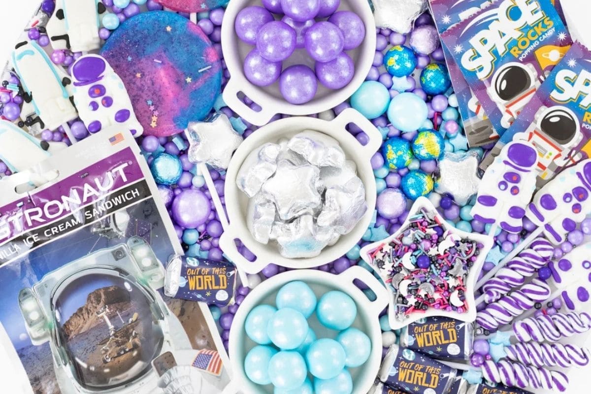 space themed candy board