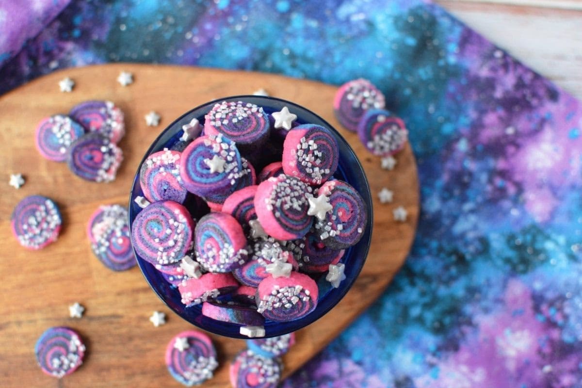 galaxy shortbread bites