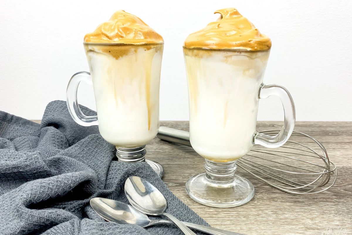 salted caramel dalgona coffee