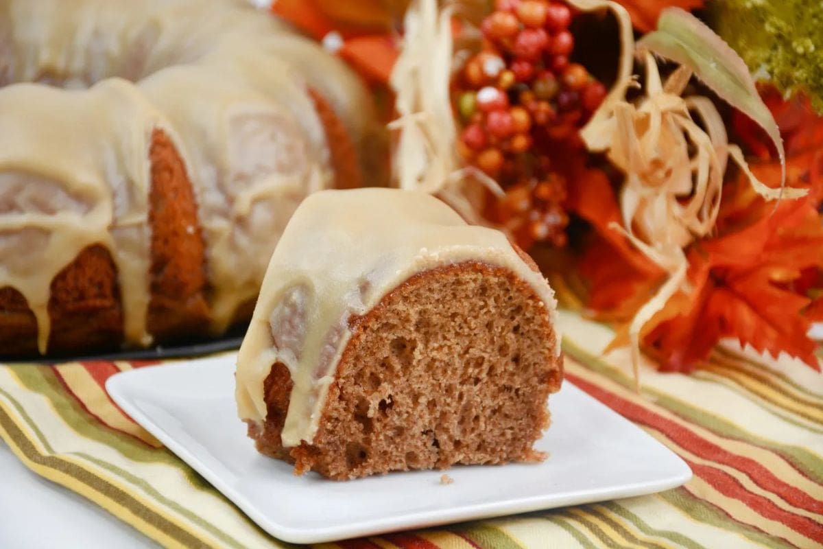Salted caramel pound cake