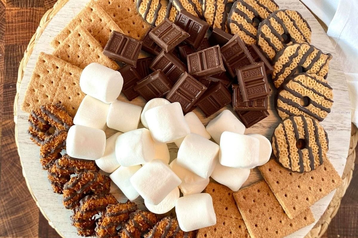 s'mores candy board