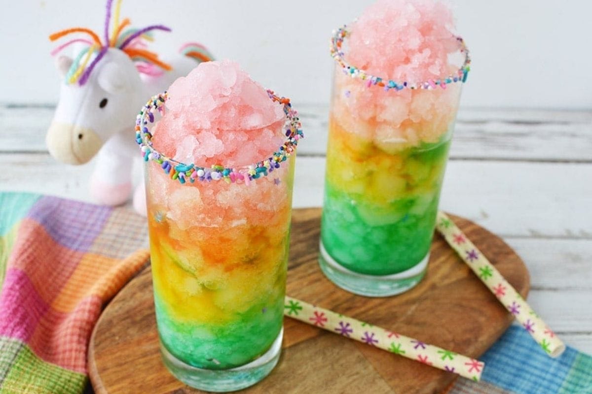 rainbow slushies