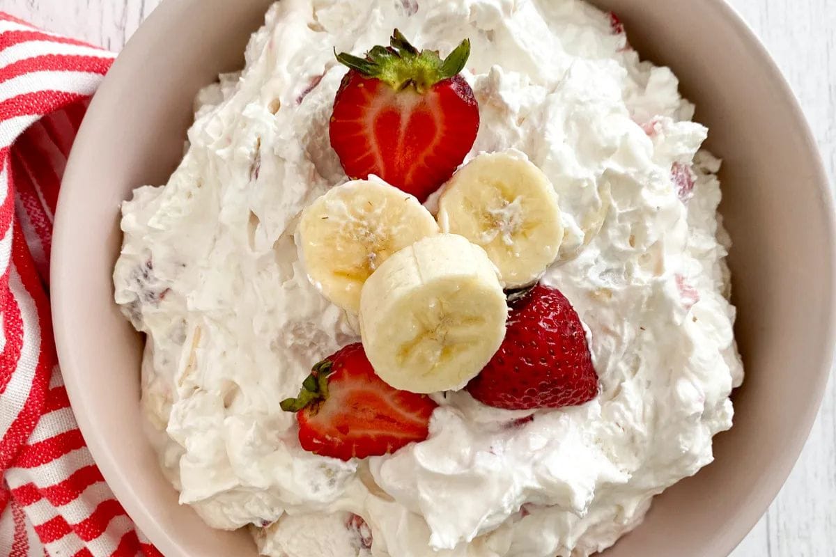 banana split fluff salad