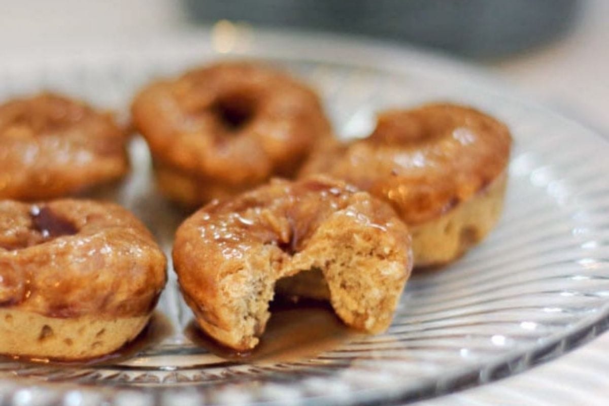 mini donuts with coffee glaze