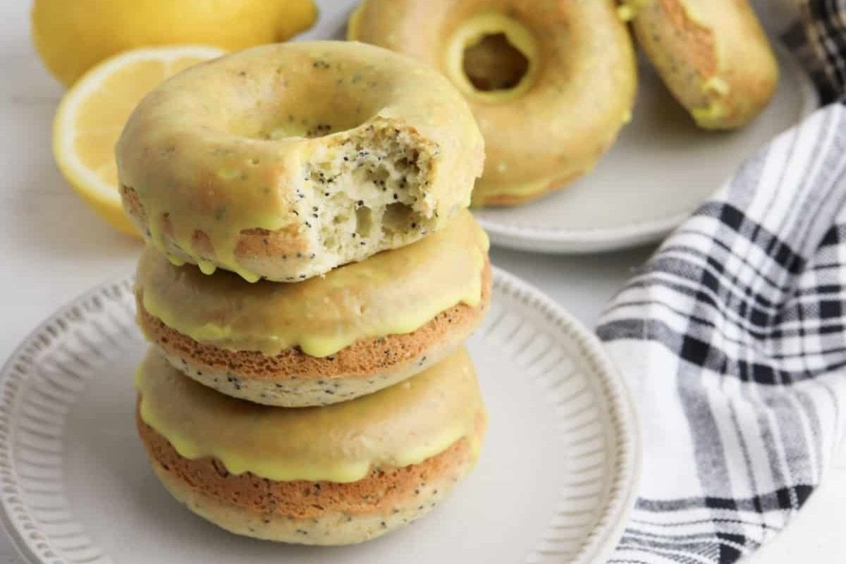 stacked lemon donuts