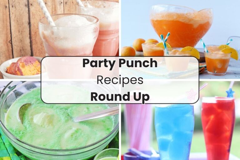 four party punch recipes in a collage