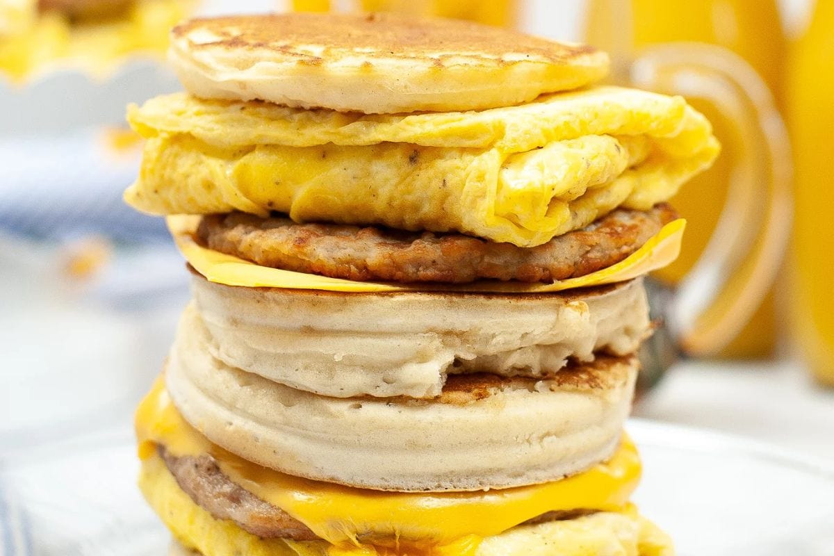 Copycat McGriddles stacked