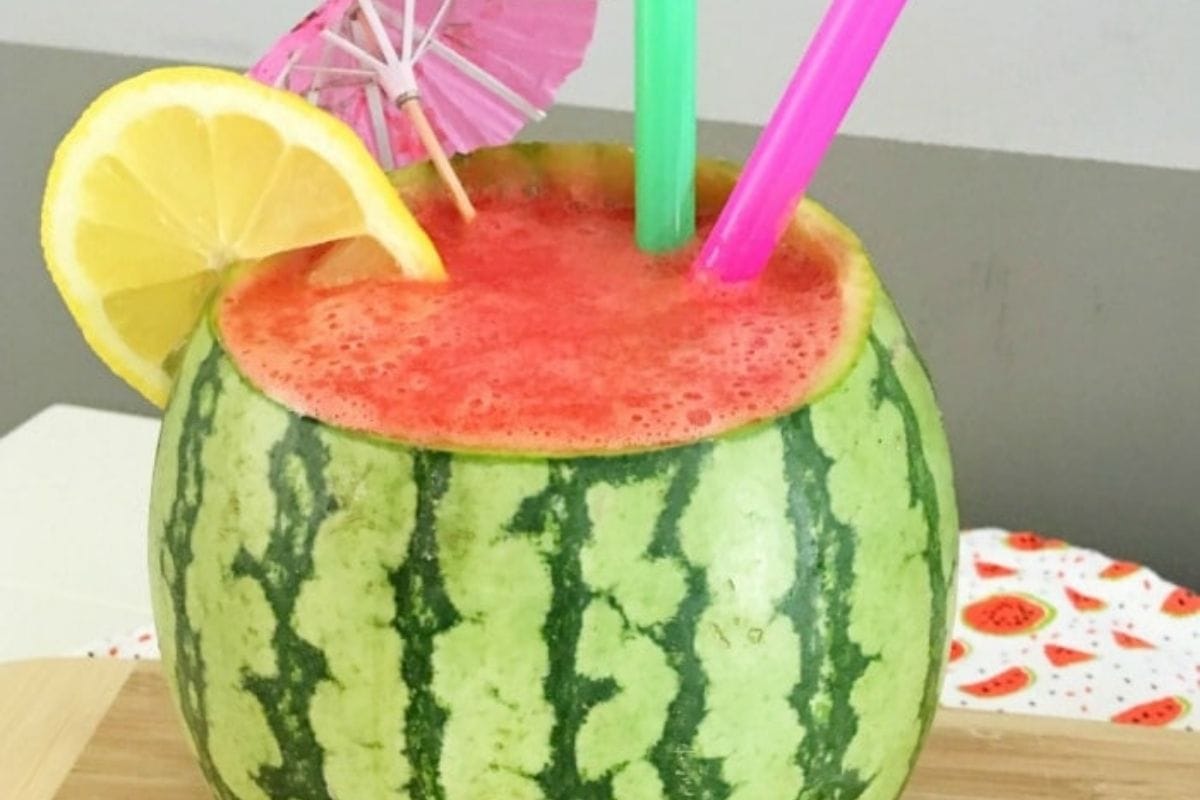 slushy inside of a watermelon