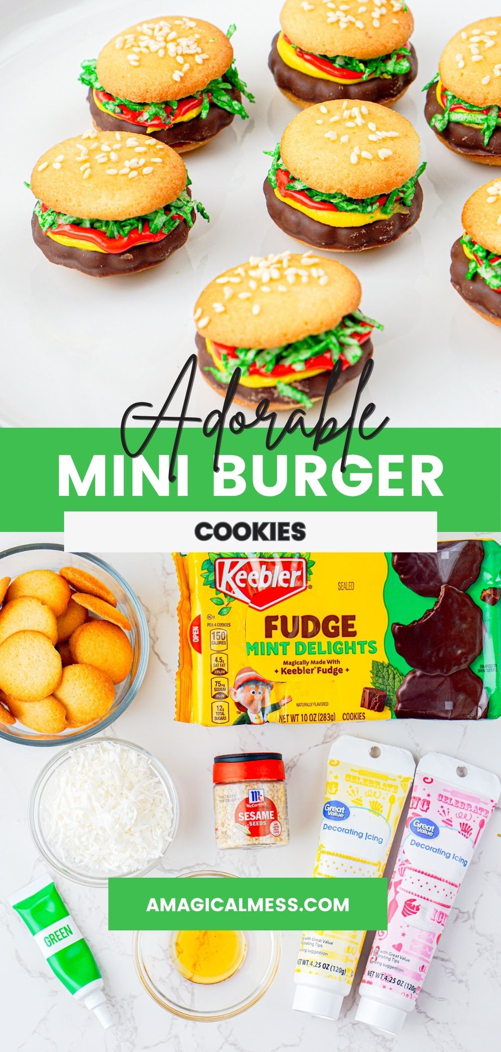 Little cookies that look like hamburgers