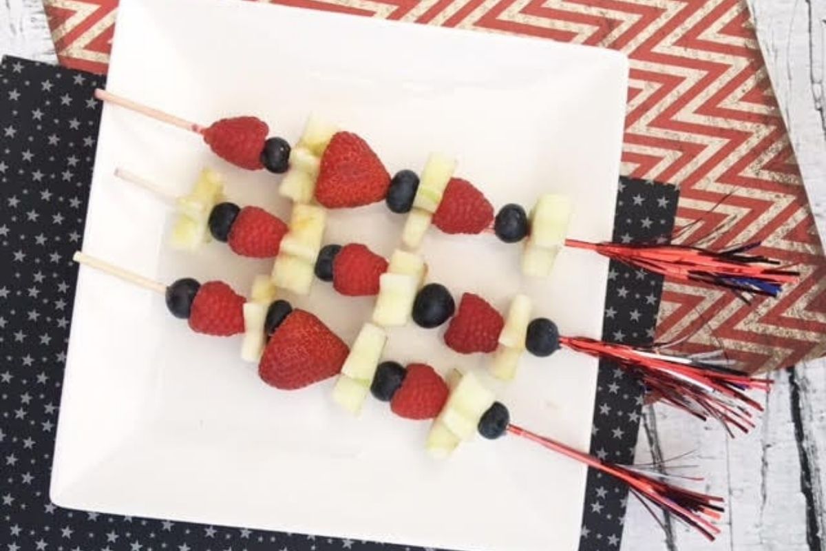 berries on skewers