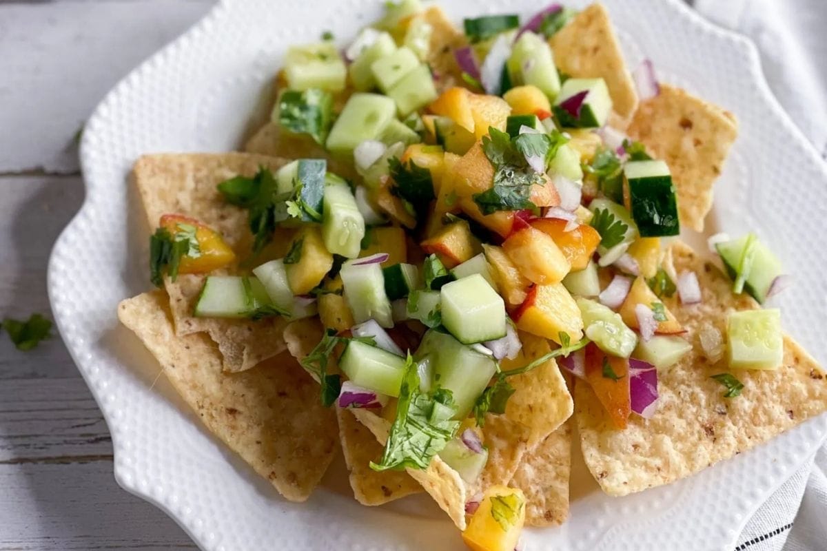 peach cucumber salad