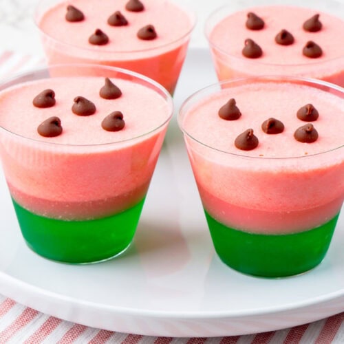 Watermelon Jello cups