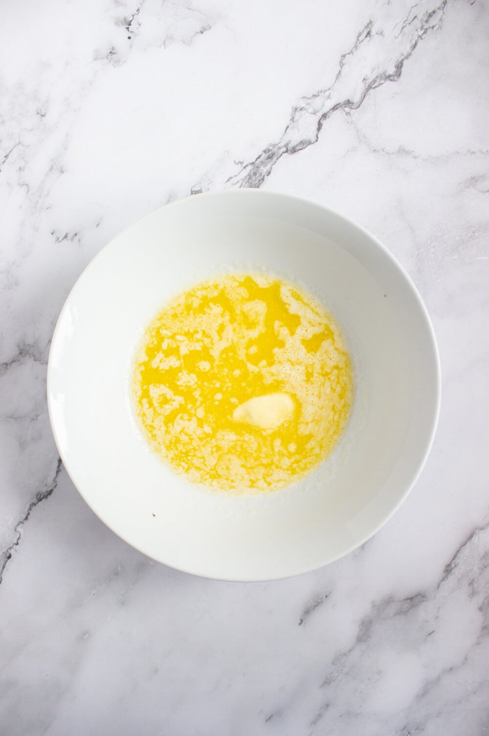 melted butter in a bowl