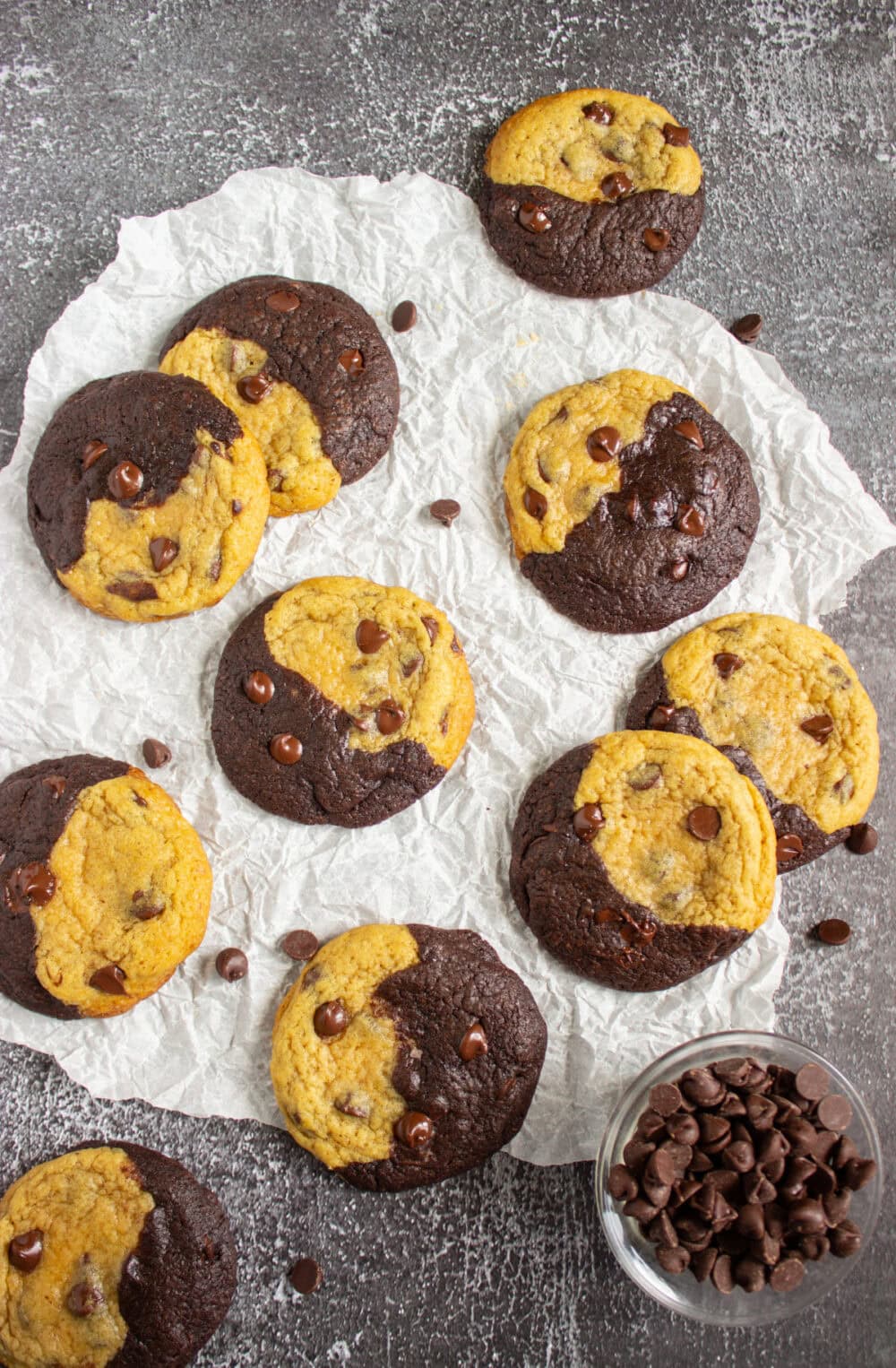 Brookies cookies on a table