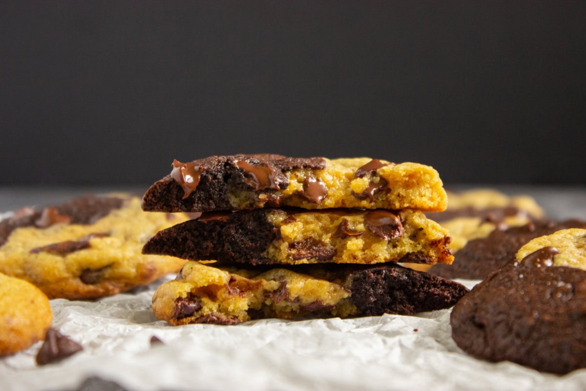 Brookies Cookies Brownie Chocolate Chip Cookie Mashup Recipe
