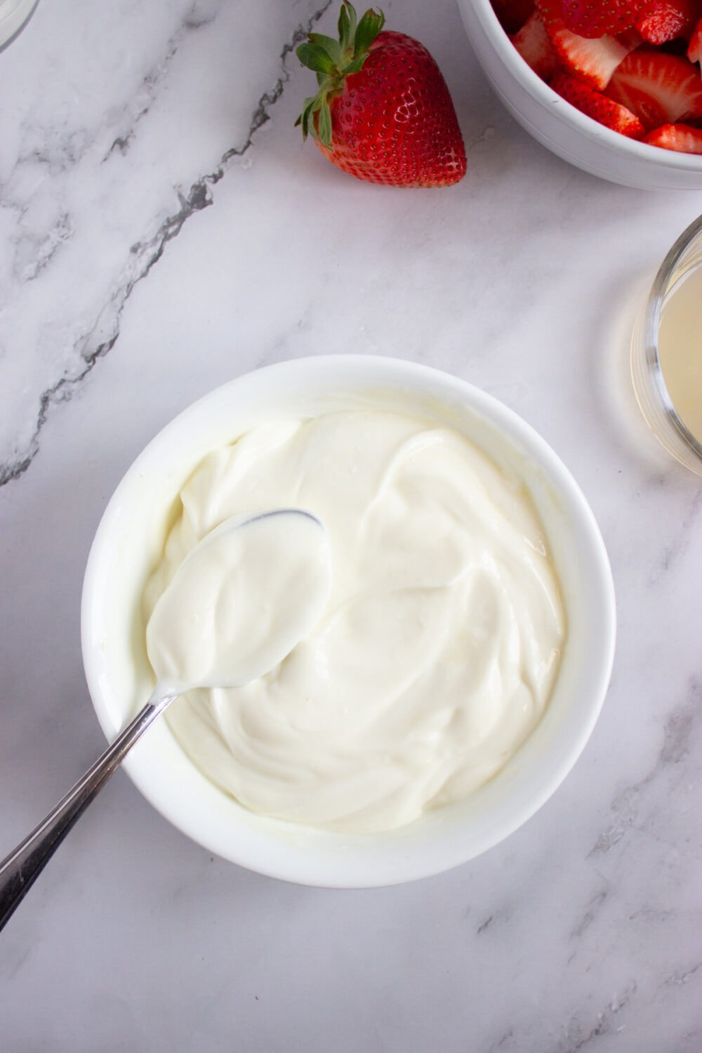 Greek yogurt mixed