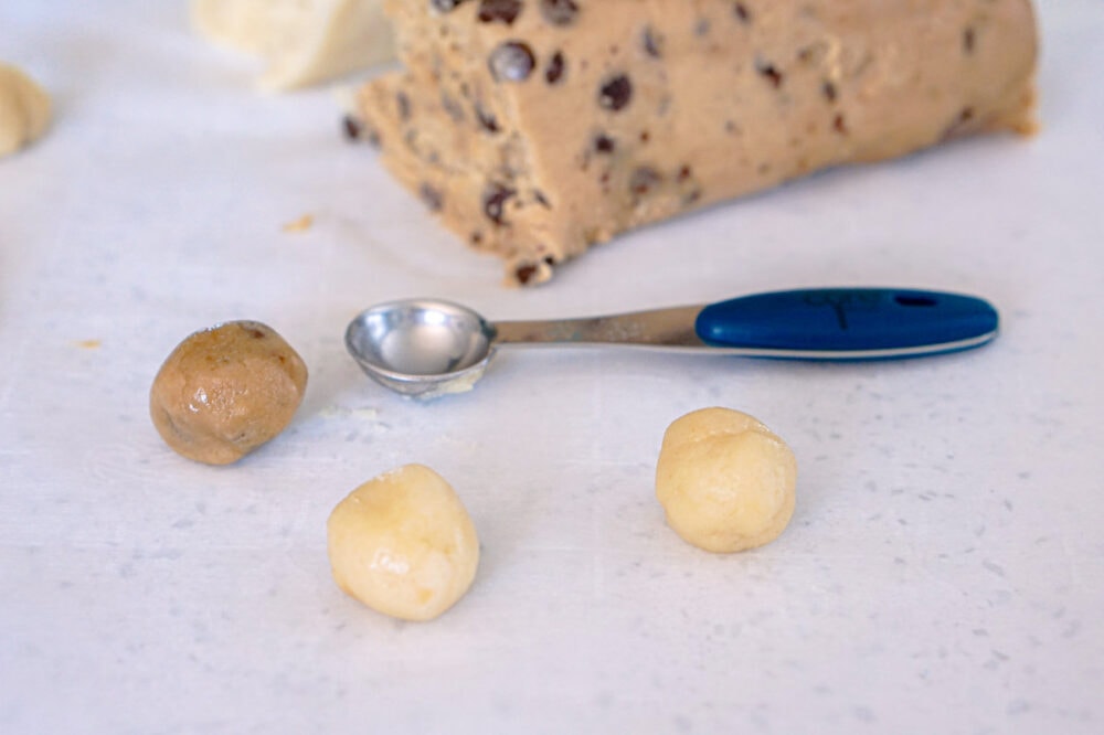 balls of cookie dough