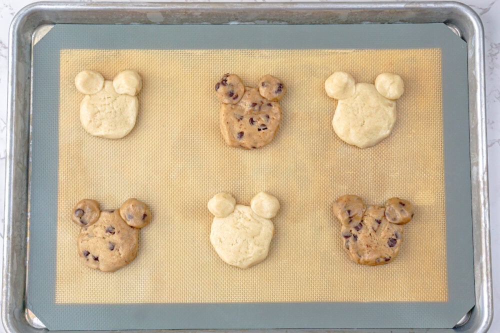 cookie dough shaped into bears